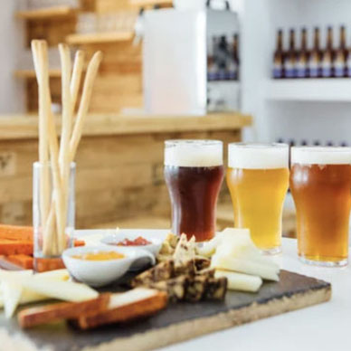 Beer and cheese selections